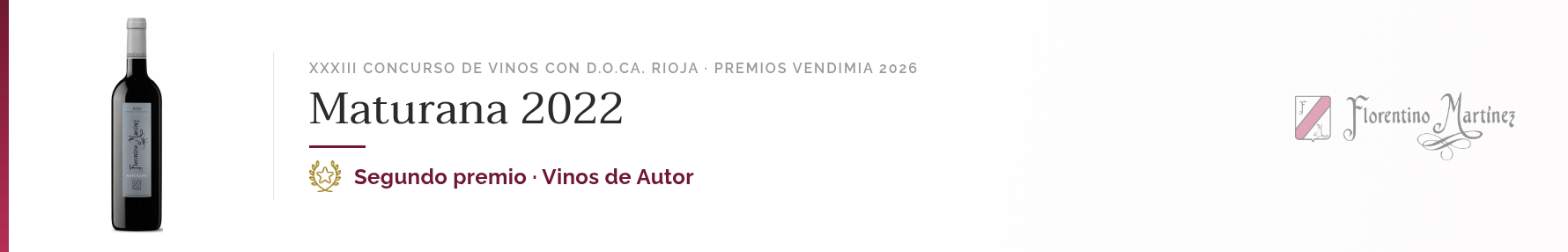 Segundo premio de Vinos de Autor, Premios Vendimia 2026